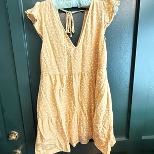 Abercrombie & Fitch Yellow Polka Dot baby doll dress